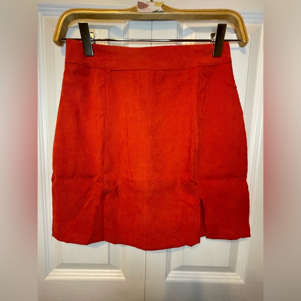 Corduroy mini skirt